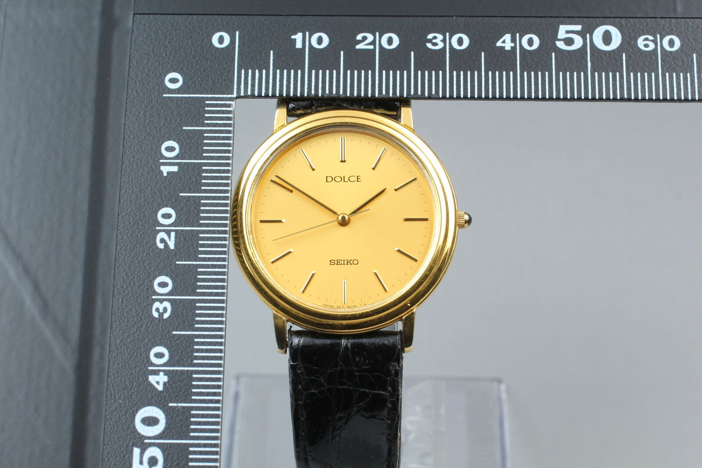 [Near MINT] SEIKO Dolce 5E31-6C20 Gold Dial Quartz Men's Watch From JAPAN