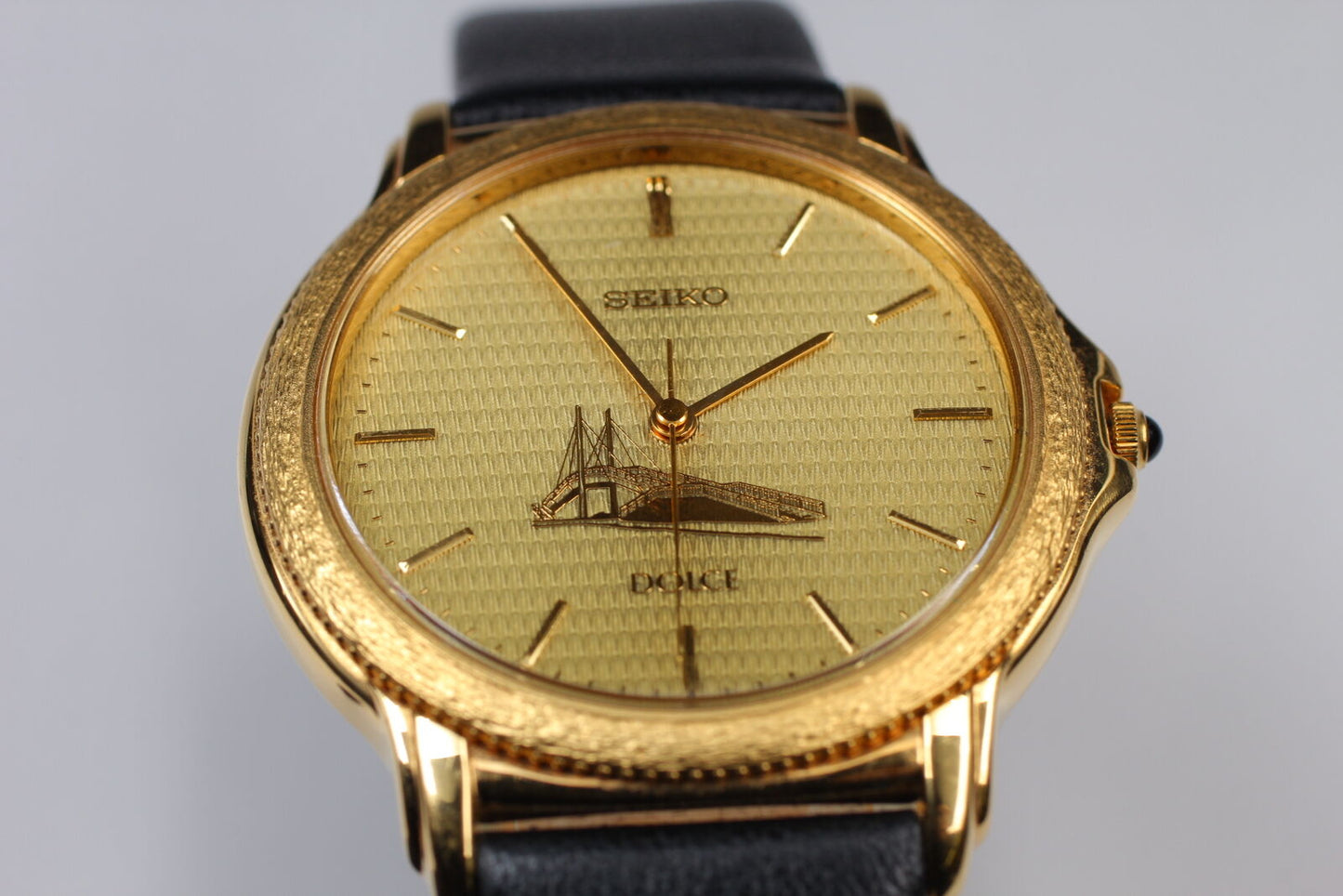 Rare GOLDEN BRIDGE [N MINT] SEIKO Dolce 8N41-6180 Quartz Men's Watch From JAPAN