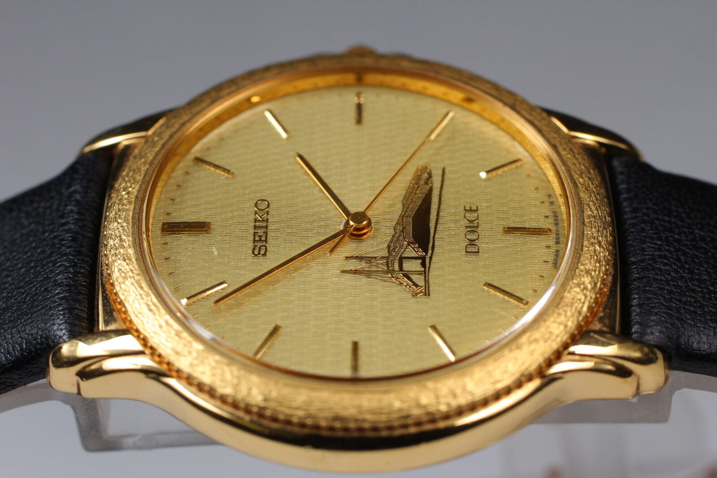 Rare GOLDEN BRIDGE [N MINT] SEIKO Dolce 8N41-6180 Quartz Men's Watch From JAPAN