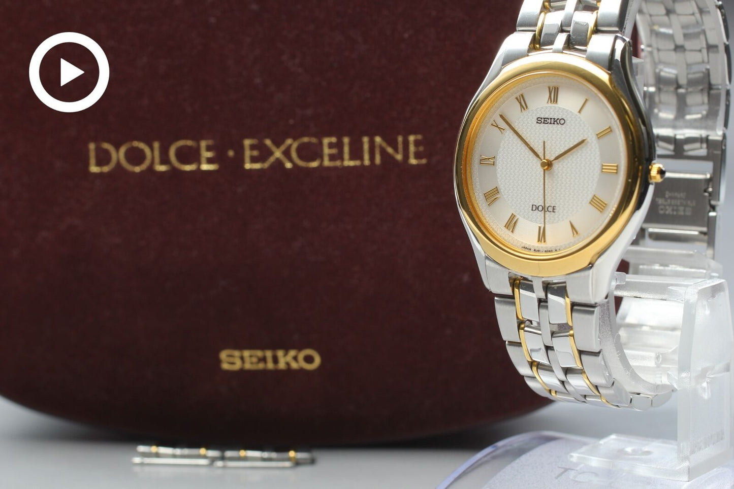 [Near MINT w/ Box] Seiko DOLCE 8J41-6030 Ivory Men's Quartz Watch From JAPAN