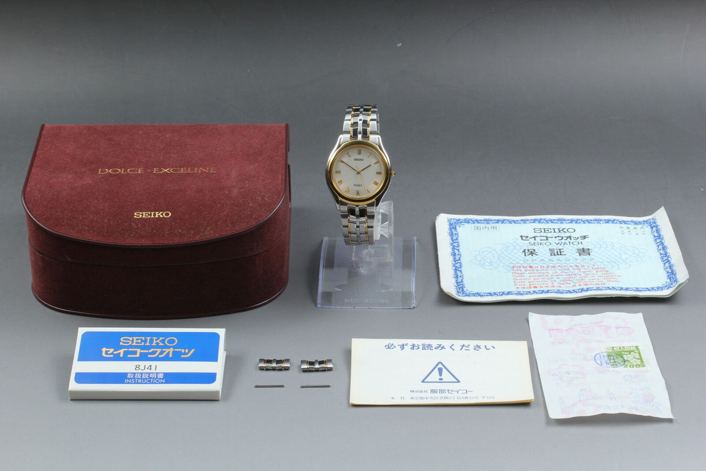 [Near MINT w/ Box] Seiko DOLCE 8J41-6030 Ivory Men's Quartz Watch From JAPAN