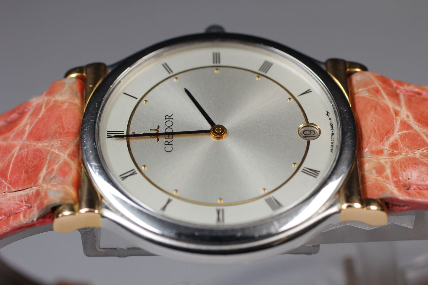 [Near MINT] Seiko Credor 7779-6000 Gold 18K Men's Quartz Watch From JAPAN