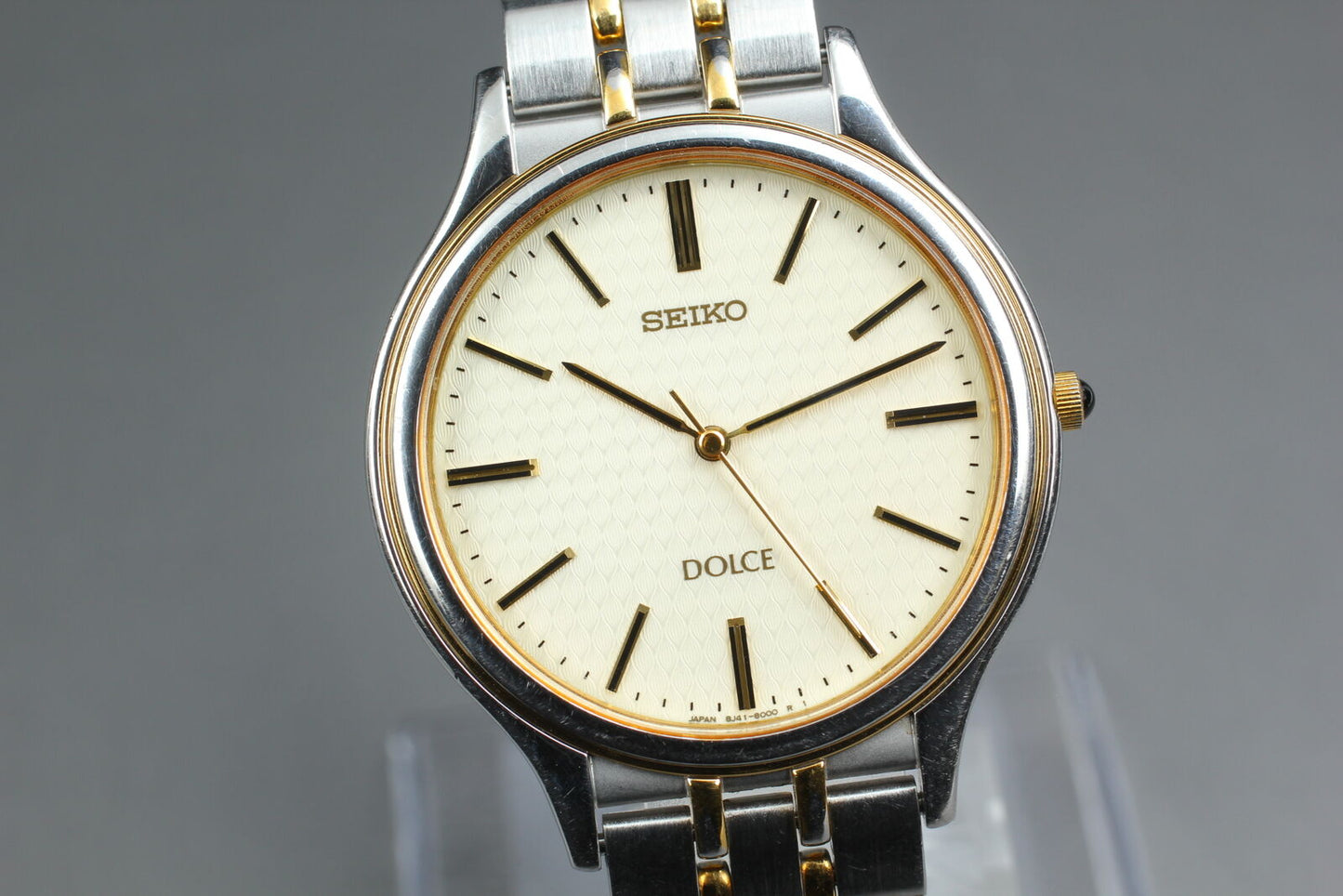 [N MINT] Vintage SEIKO Dolce 8J41-8000 Quartz Gold Mens Vintage Watch From JAPAN