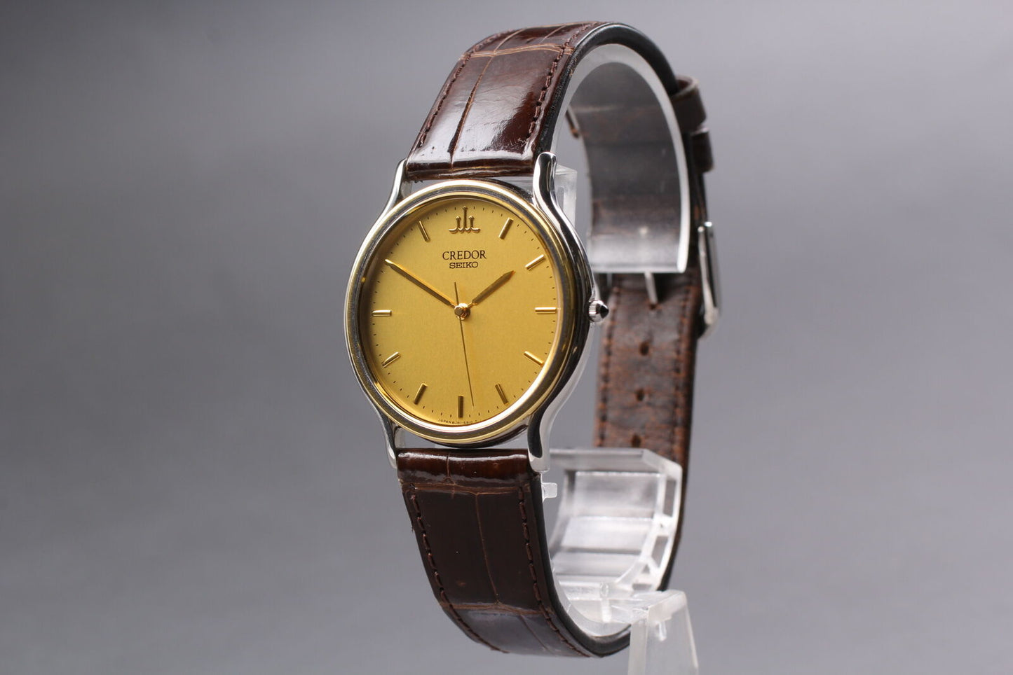 [Near MINT Boxed] SEIKO CREDOR 8J81-6B00 18KT Gold Quartz Men's Watch From JAPAN