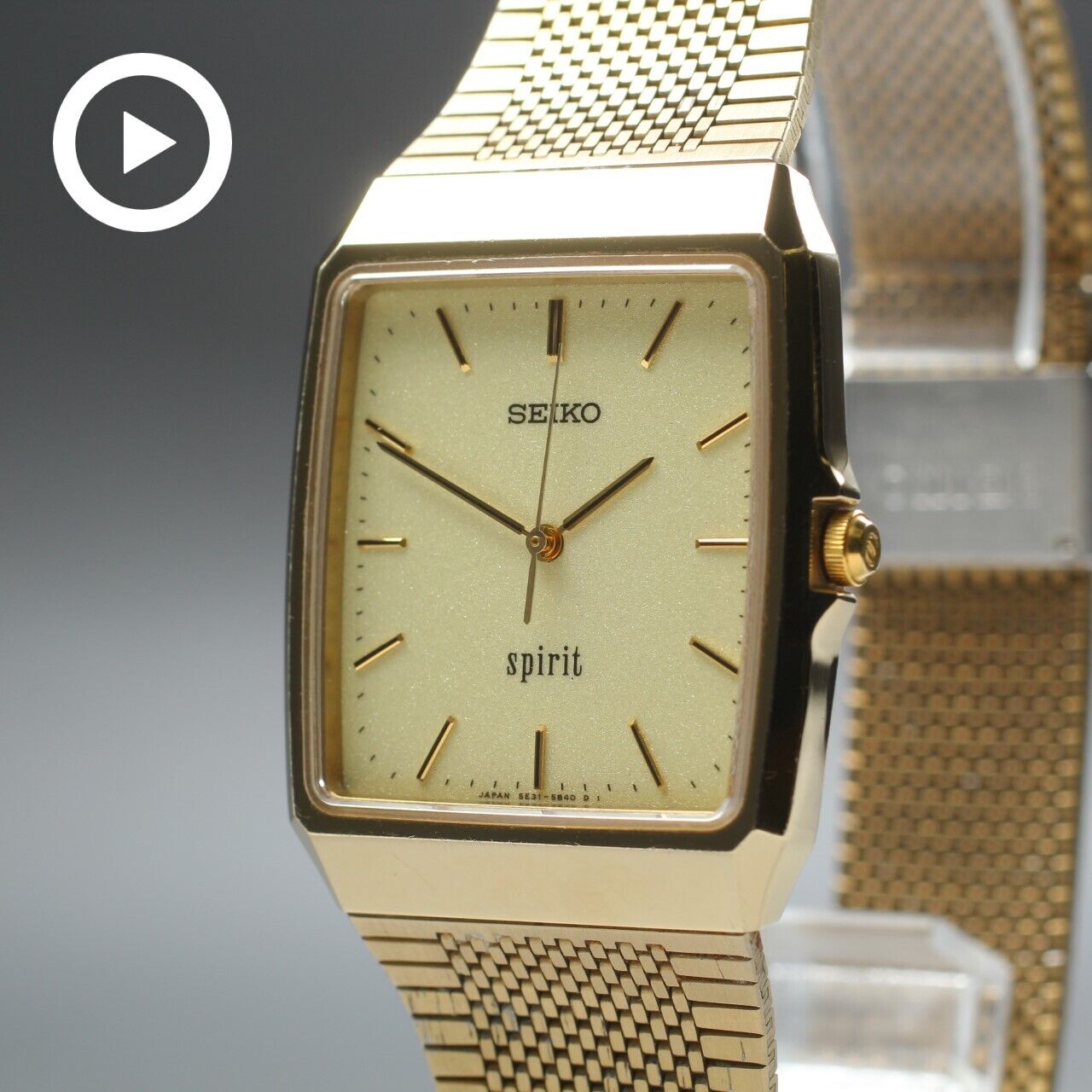 1999 [Near MINT] SEIKO SPIRIT 5E31-5A60 Gold Men's Quartz Watch From JAPAN