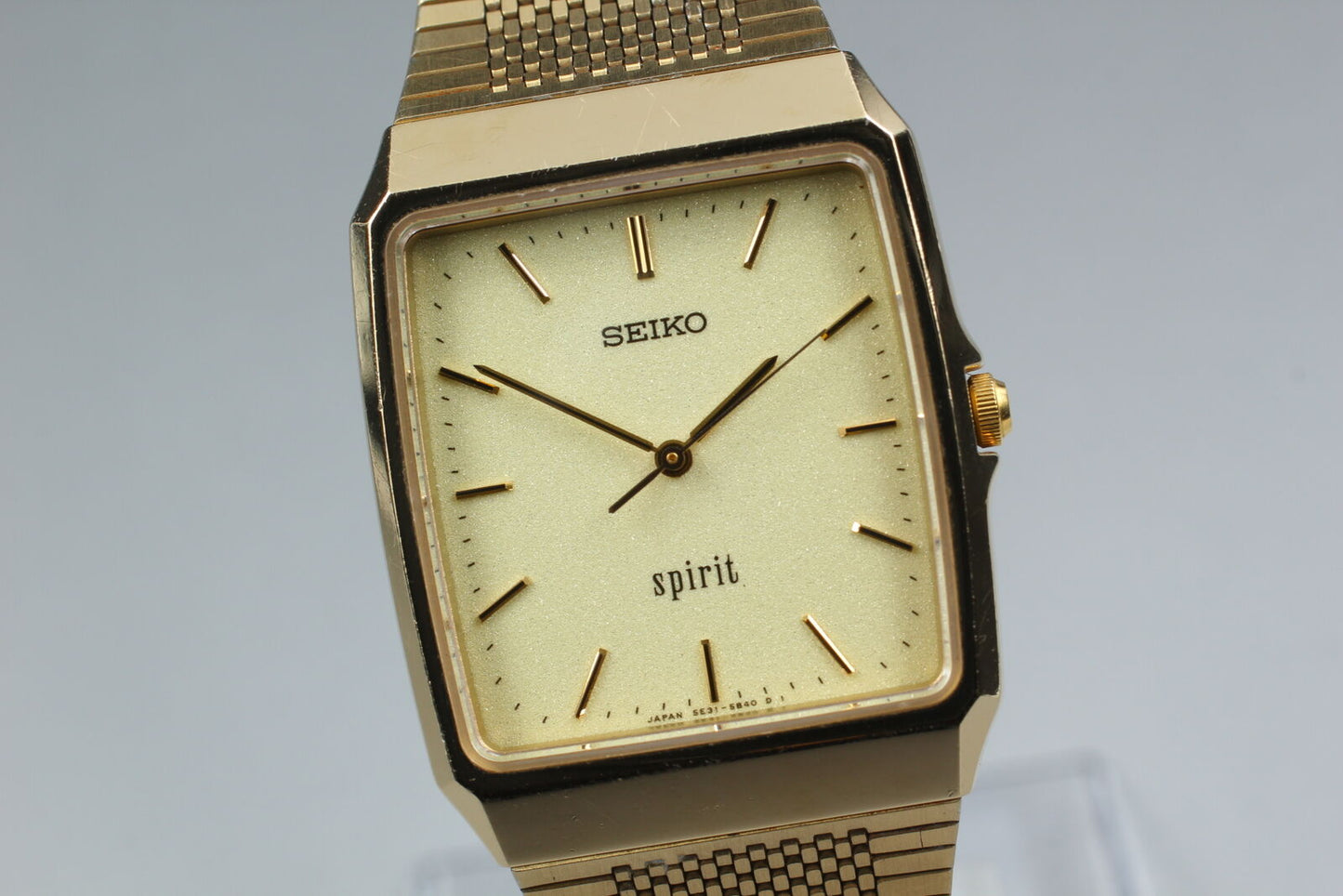 1999 [Near MINT] SEIKO SPIRIT 5E31-5A60 Gold Men's Quartz Watch From JAPAN