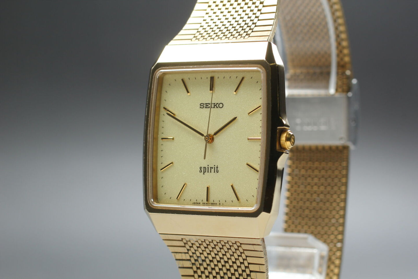 1999 [Near MINT] SEIKO SPIRIT 5E31-5A60 Gold Men's Quartz Watch From JAPAN