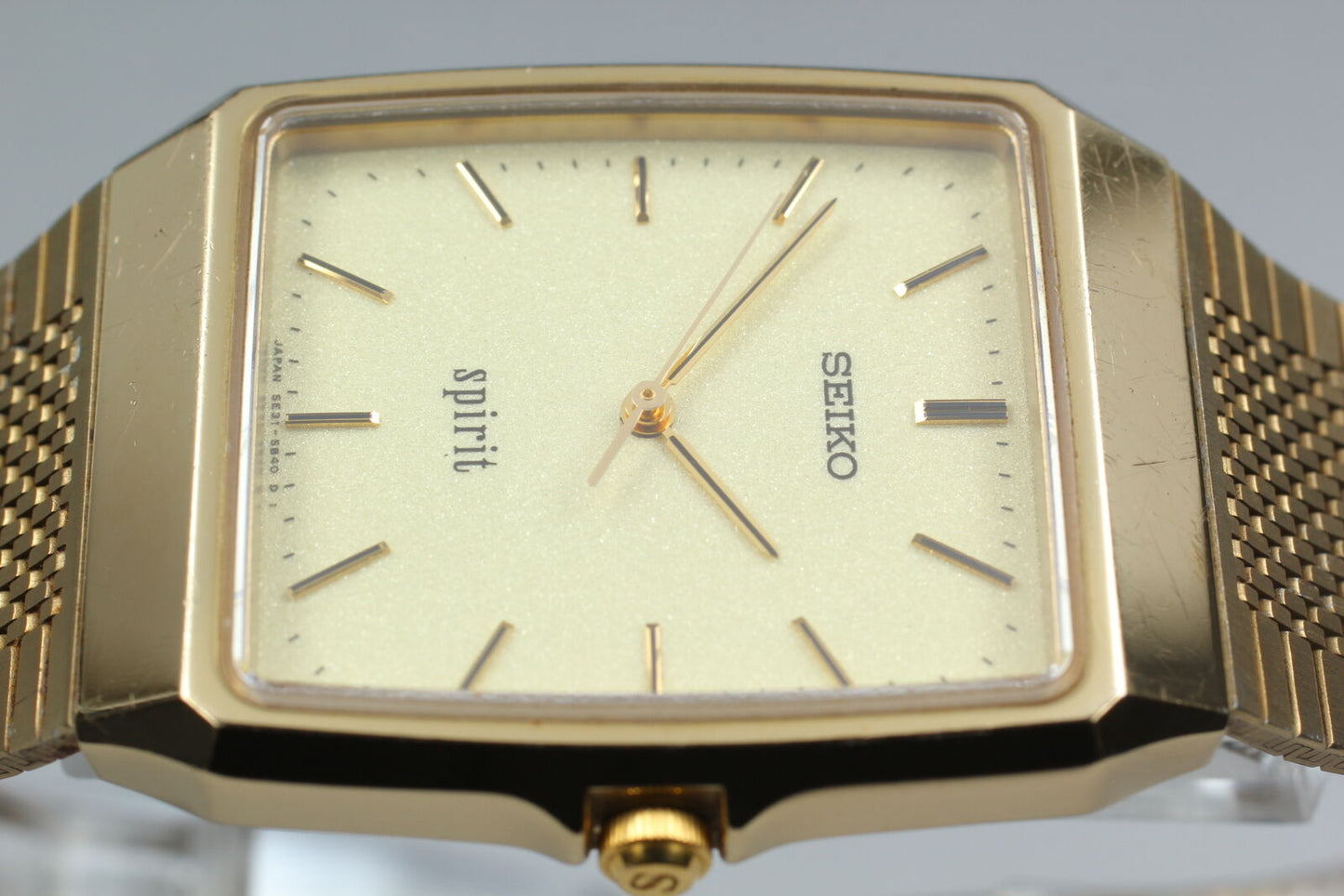 1999 [Near MINT] SEIKO SPIRIT 5E31-5A60 Gold Men's Quartz Watch From JAPAN