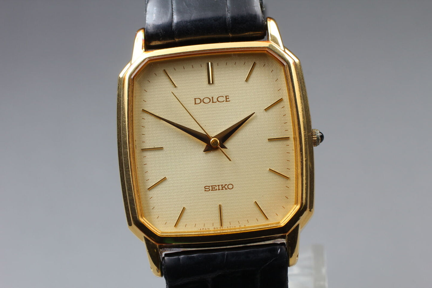 1992 [Exc+5] SEIKO Dolce 8N41-5160 SGP30 Square Quartz Mens Watch From JAPAN