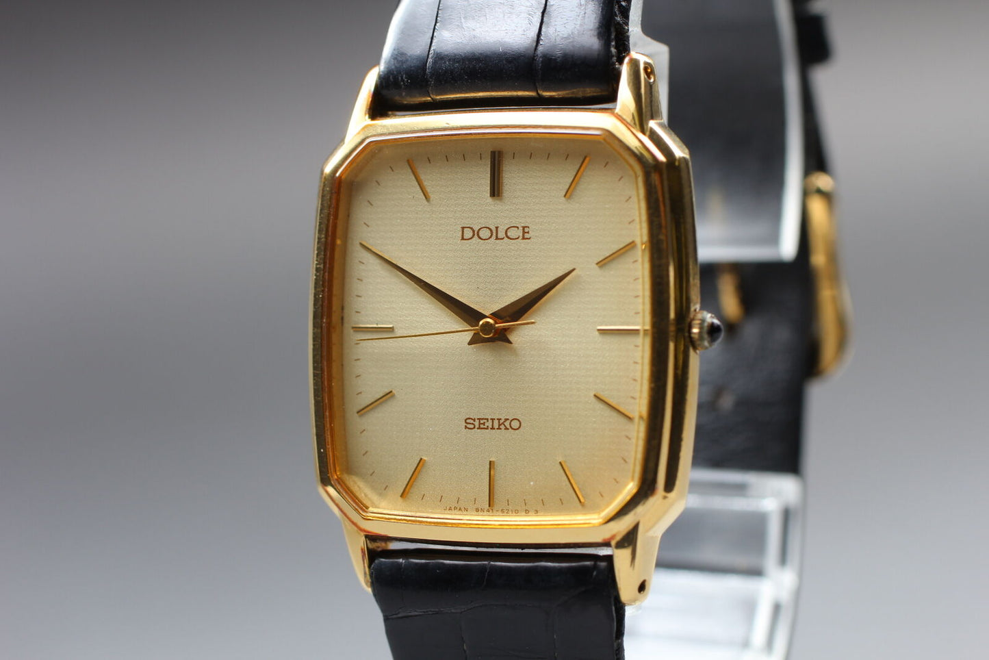 1992 [Exc+5] SEIKO Dolce 8N41-5160 SGP30 Square Quartz Mens Watch From JAPAN