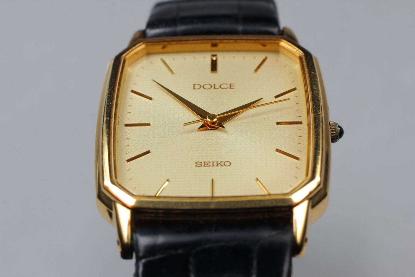 1992 [Exc+5] SEIKO Dolce 8N41-5160 SGP30 Square Quartz Mens Watch From JAPAN