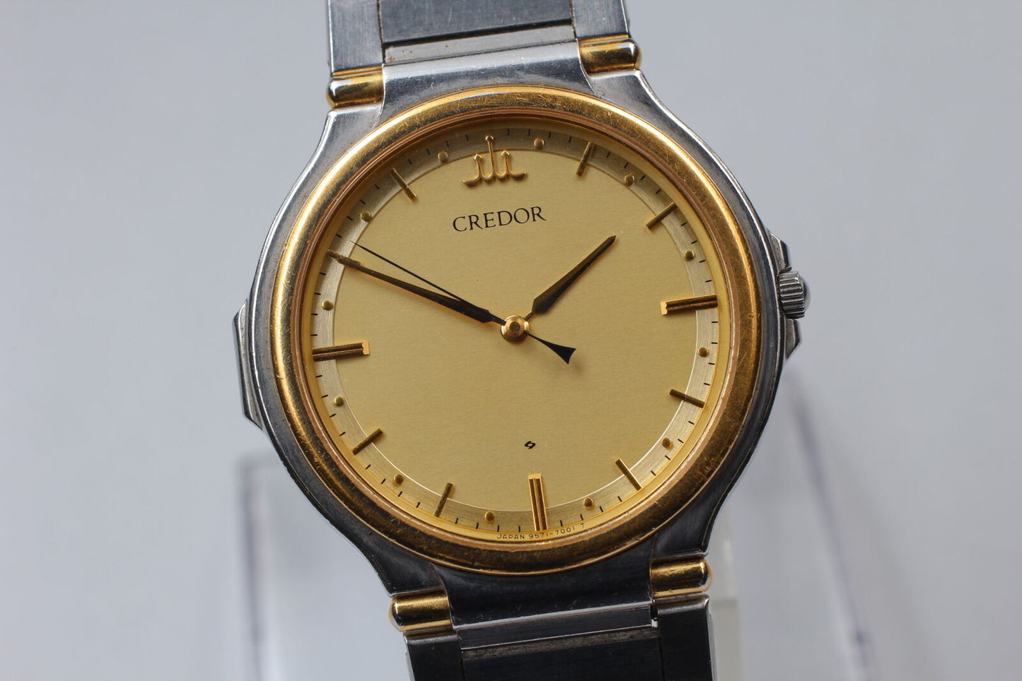 Vintage [Exc+5] Seiko CREDOR 9571-7000 22KT SGP Quartz Men's Watch From JAPAN