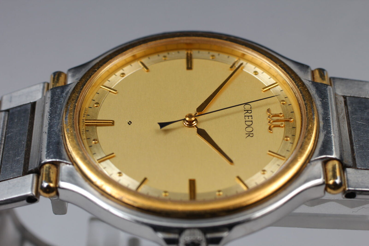 Vintage [Exc+5] Seiko CREDOR 9571-7000 22KT SGP Quartz Men's Watch From JAPAN