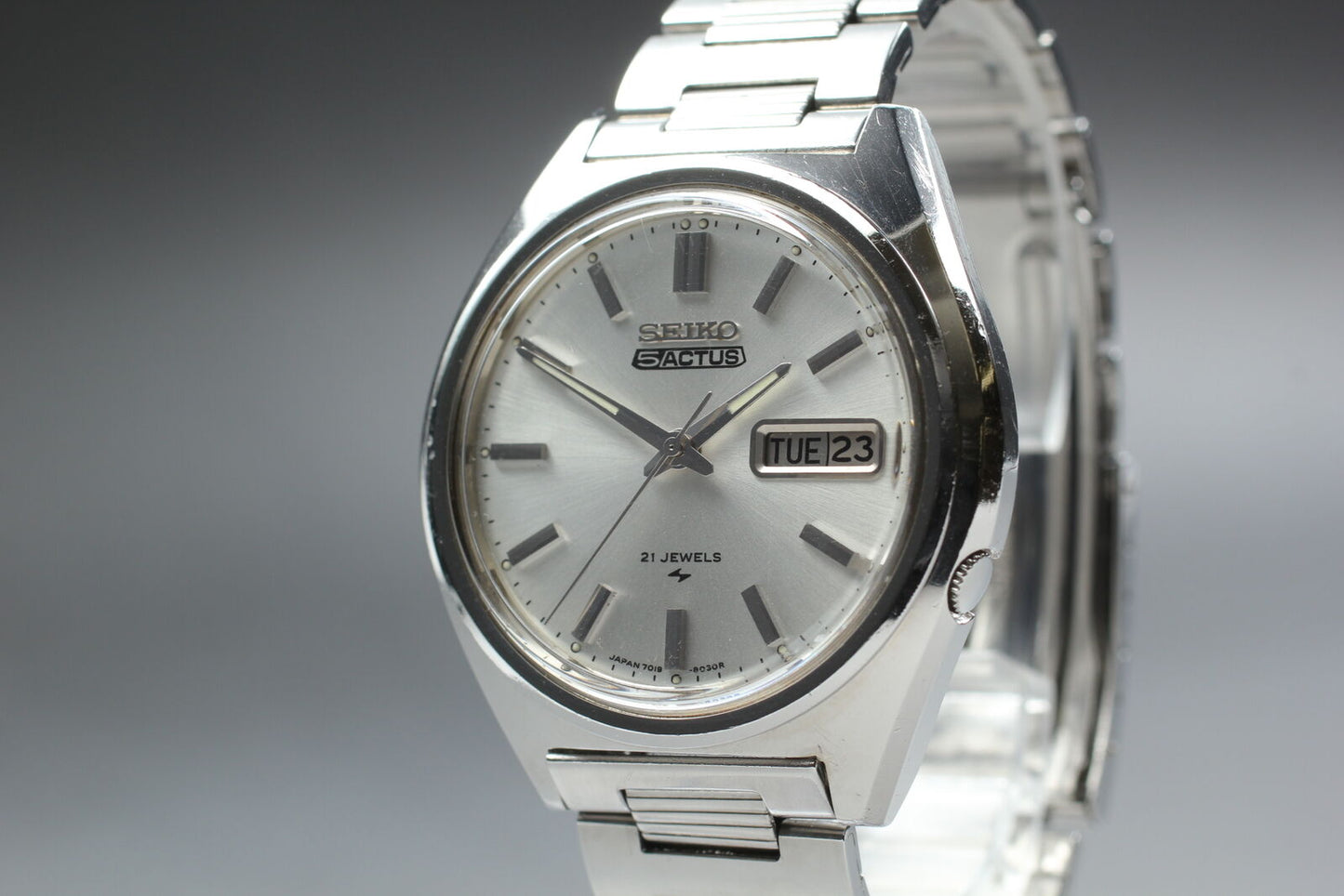 Vintage [Exc+5] Seiko 5 Actus 7019-8010 Automatic Men's Watch From JAPAN