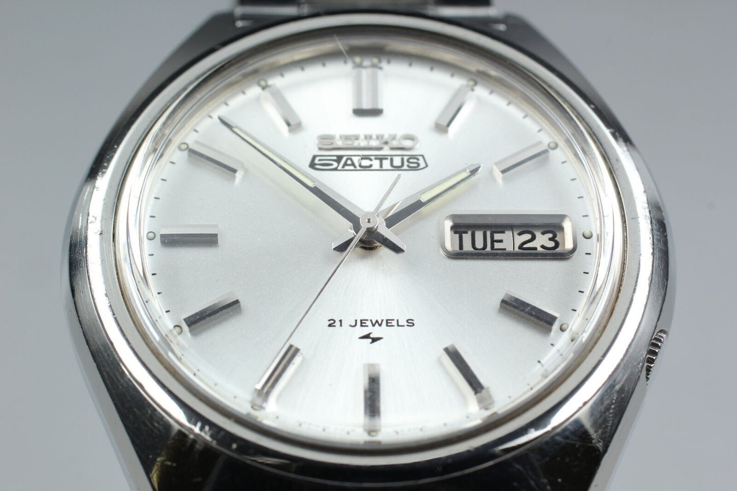 Vintage [Exc+5] Seiko 5 Actus 7019-8010 Automatic Men's Watch From JAPAN