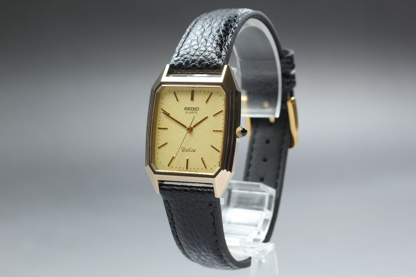 New Batt. [Near MINT] SEIKO Dolce 6030-5390 NSAG Gold Tank Mens Watch From JAPAN