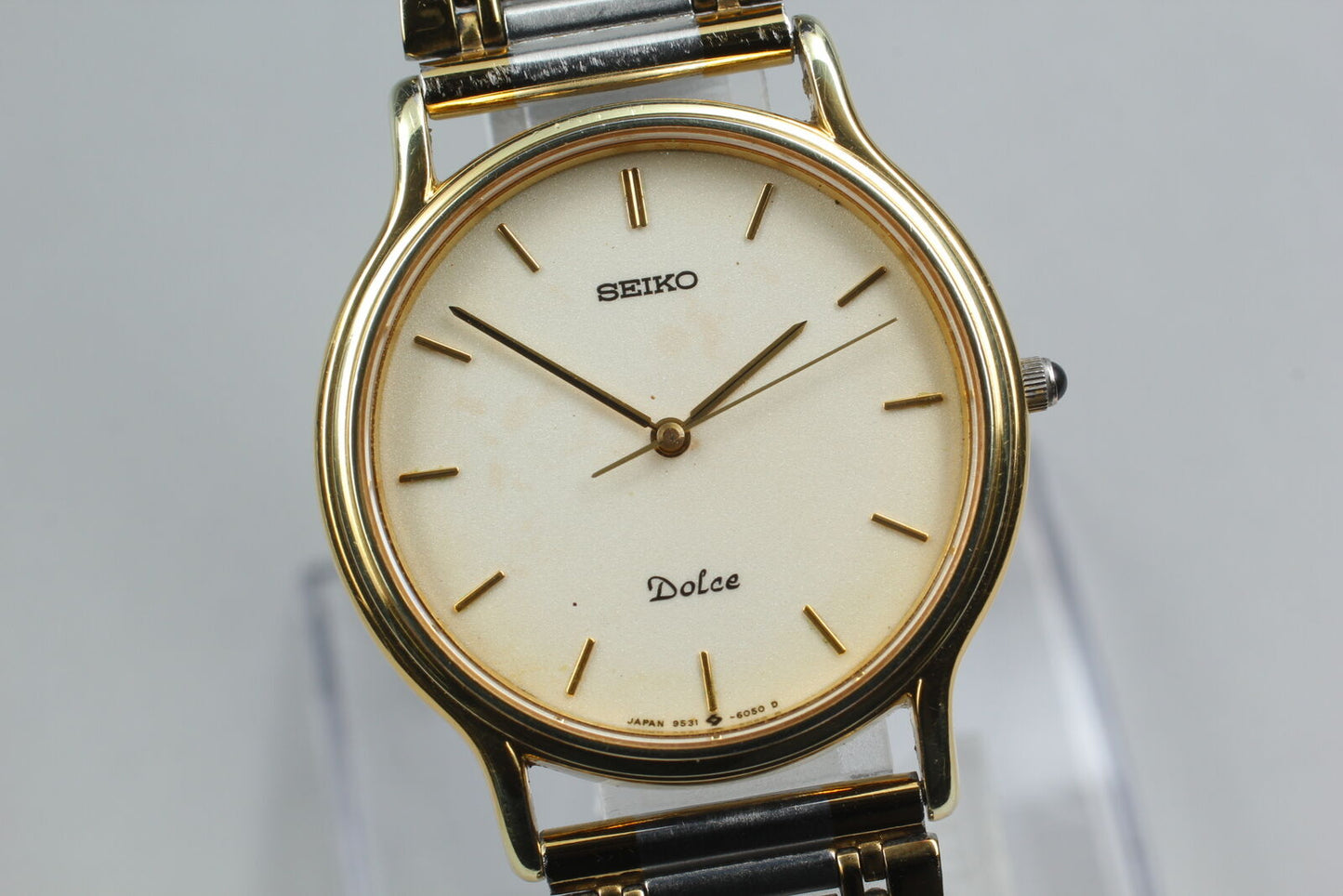 Vintage [Exc+5] SEIKO Dolce 9531-6030 Quartz White Dial Men's Watch From JAPAN