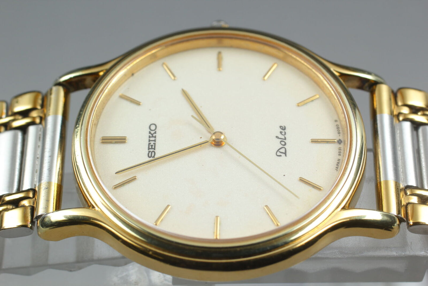 Vintage [Exc+5] SEIKO Dolce 9531-6030 Quartz White Dial Men's Watch From JAPAN