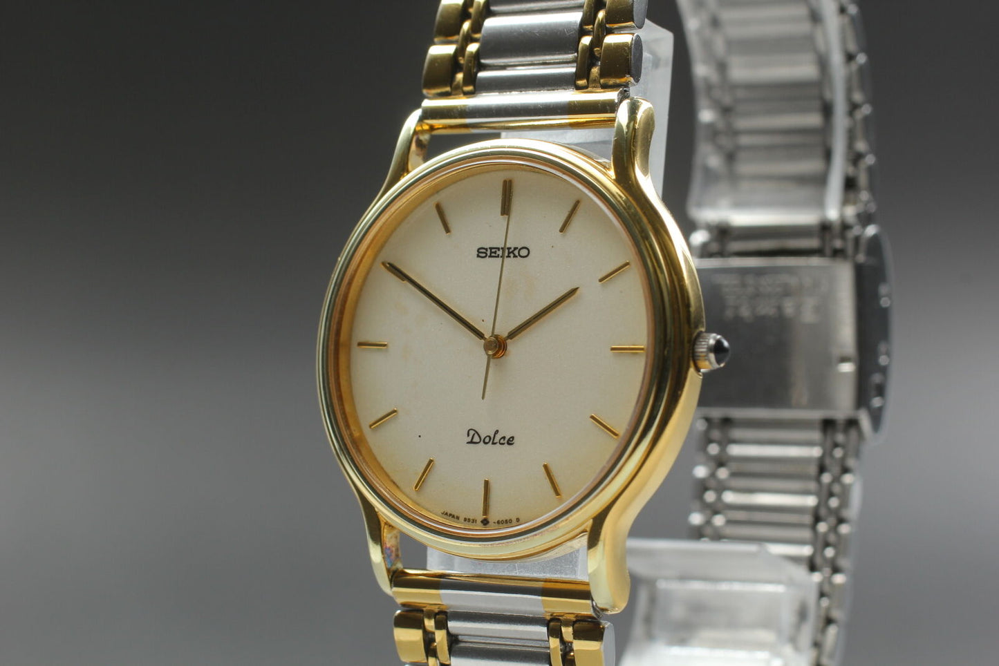 Vintage [Exc+5] SEIKO Dolce 9531-6030 Quartz White Dial Men's Watch From JAPAN