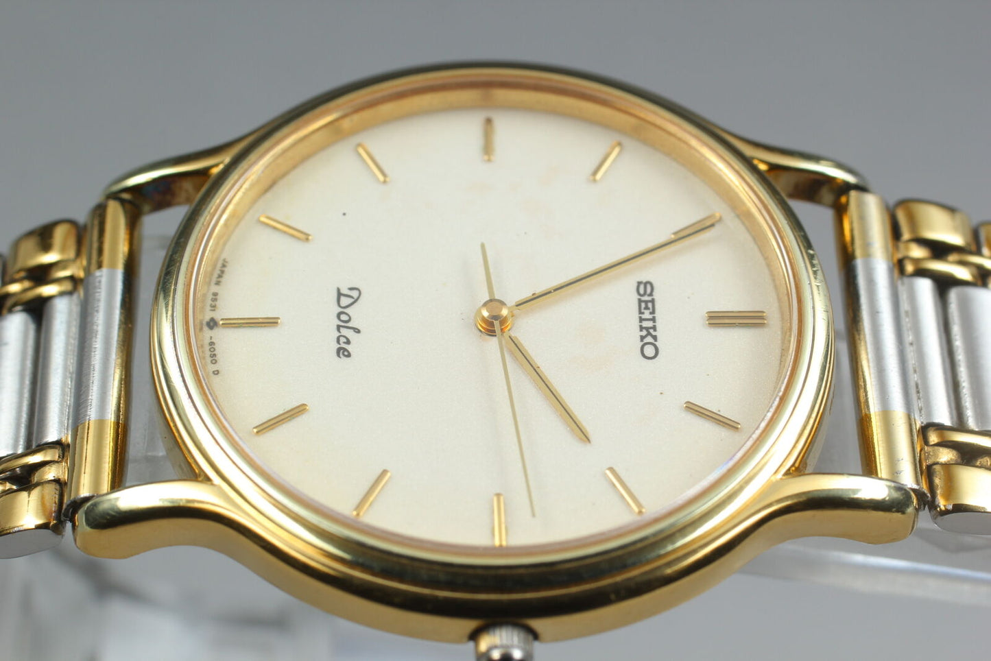 Vintage [Exc+5] SEIKO Dolce 9531-6030 Quartz White Dial Men's Watch From JAPAN