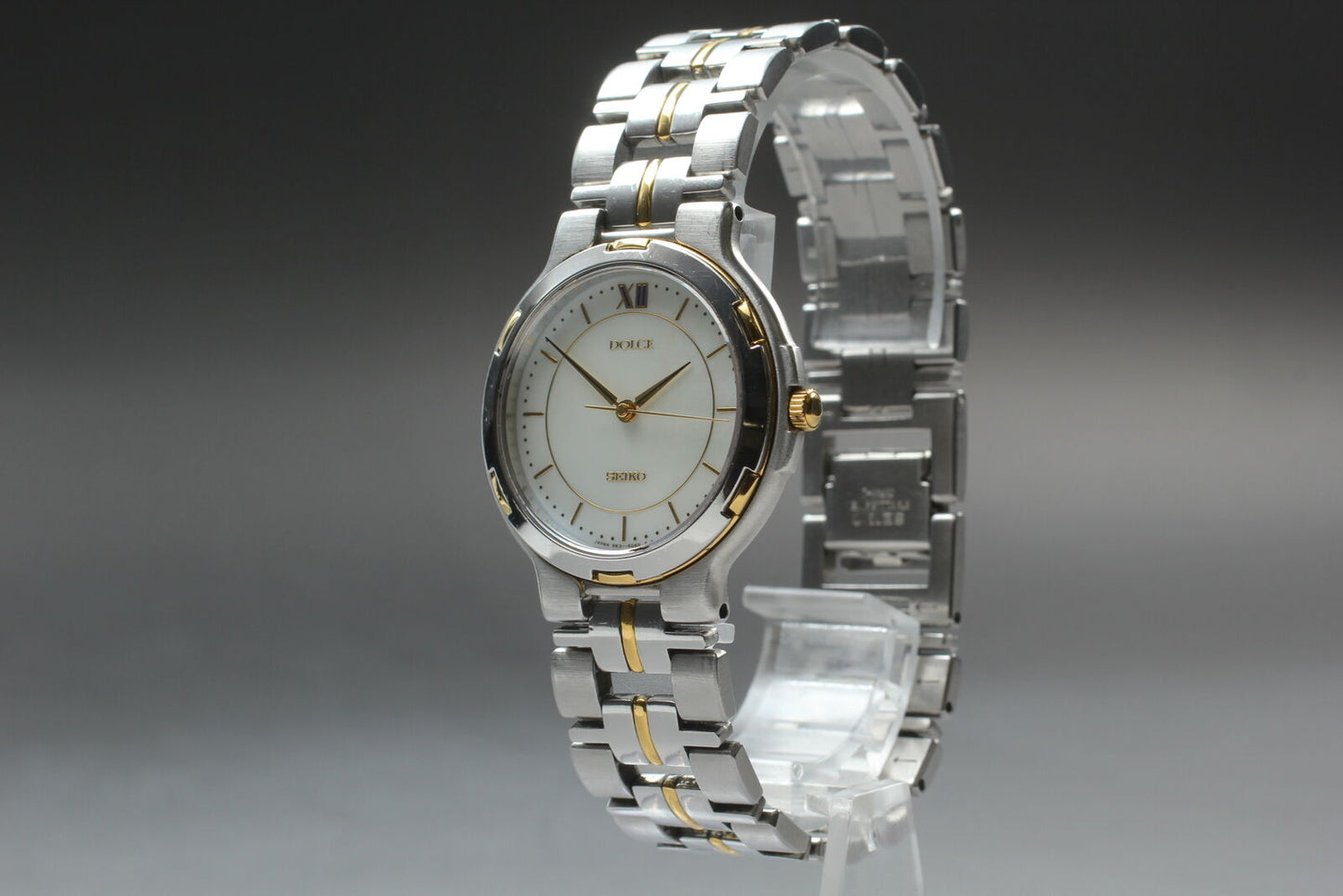 [Near MINT] SEIKO DOLCE 5E31-6D50 Quartz Round Men's Watch From JAPAN