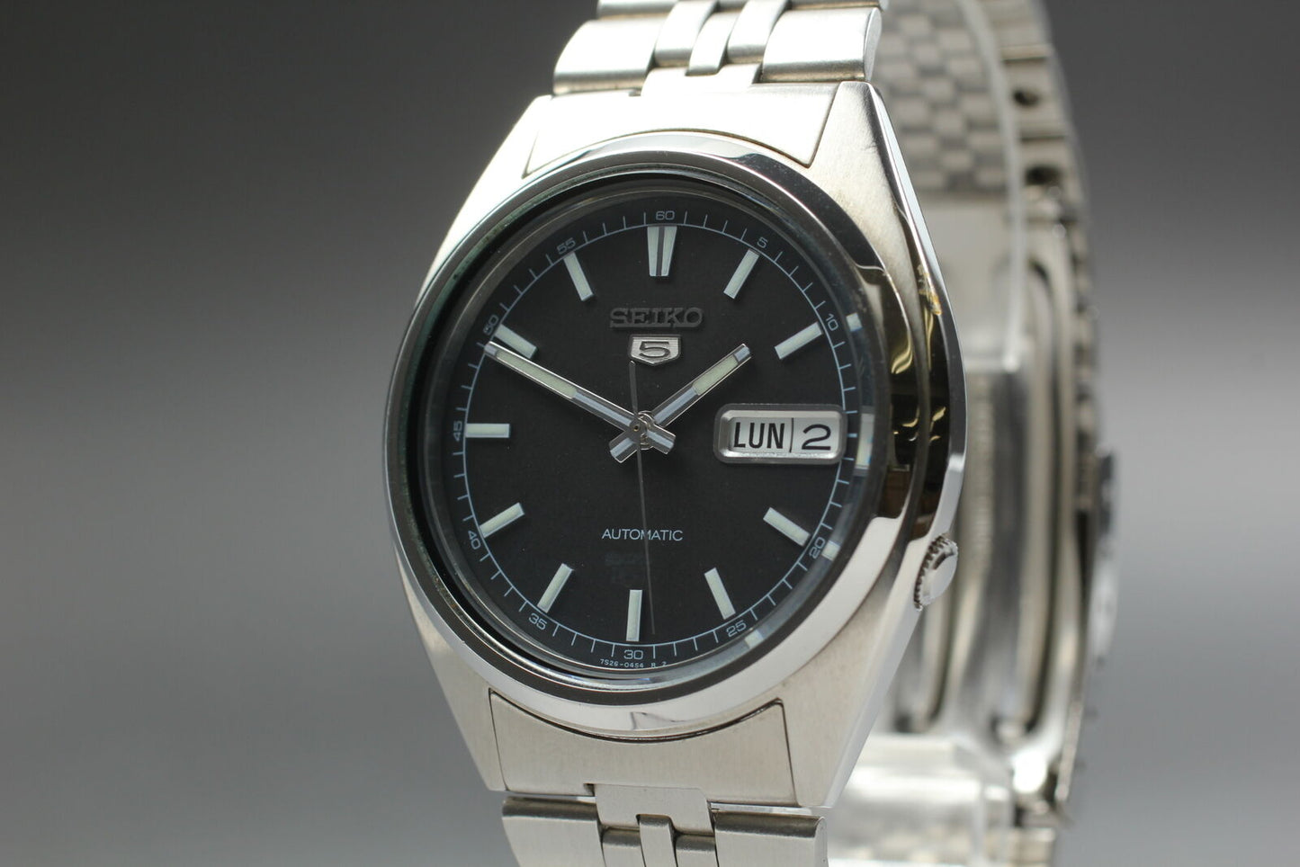 [Exc+++++] SEIKO 5 7S26-3180 Automatic Black Dial Men's Watch From JAPAN