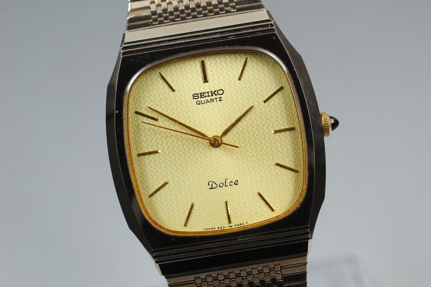 New Batt. [Near MINT] Seiko Dolce 5931-5450 NSAG Square Quartz Men's Watch JAPAN