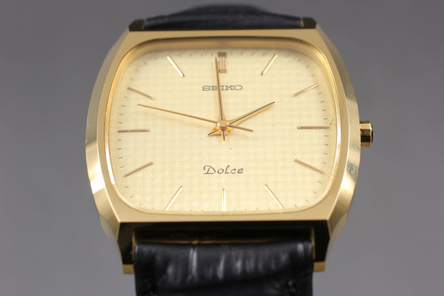 Vintage [MINT] SEIKO Dolce 7741-5100 Gold Quartz Men’s Watch From JAPAN