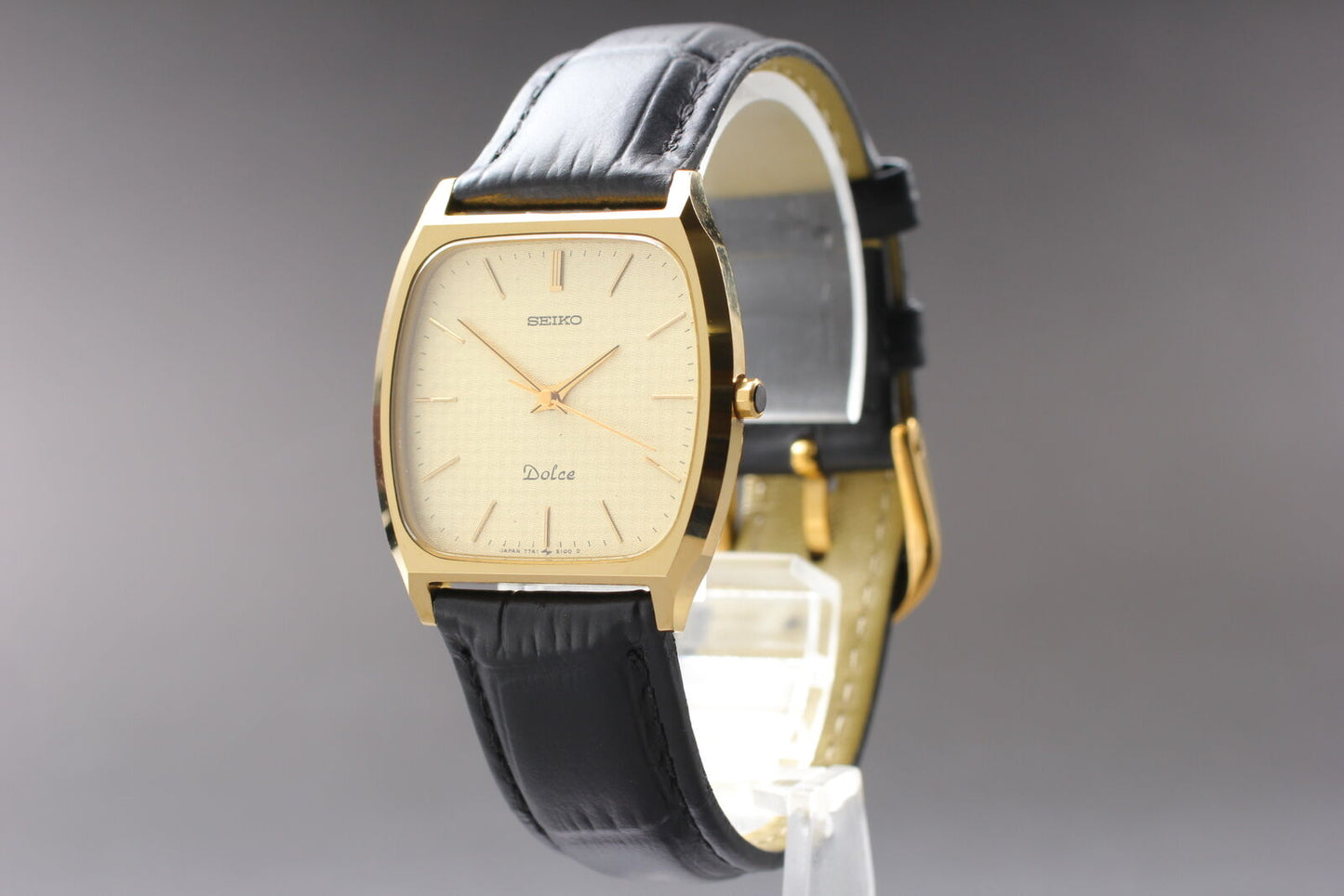 Vintage [MINT] SEIKO Dolce 7741-5100 Gold Quartz Men’s Watch From JAPAN