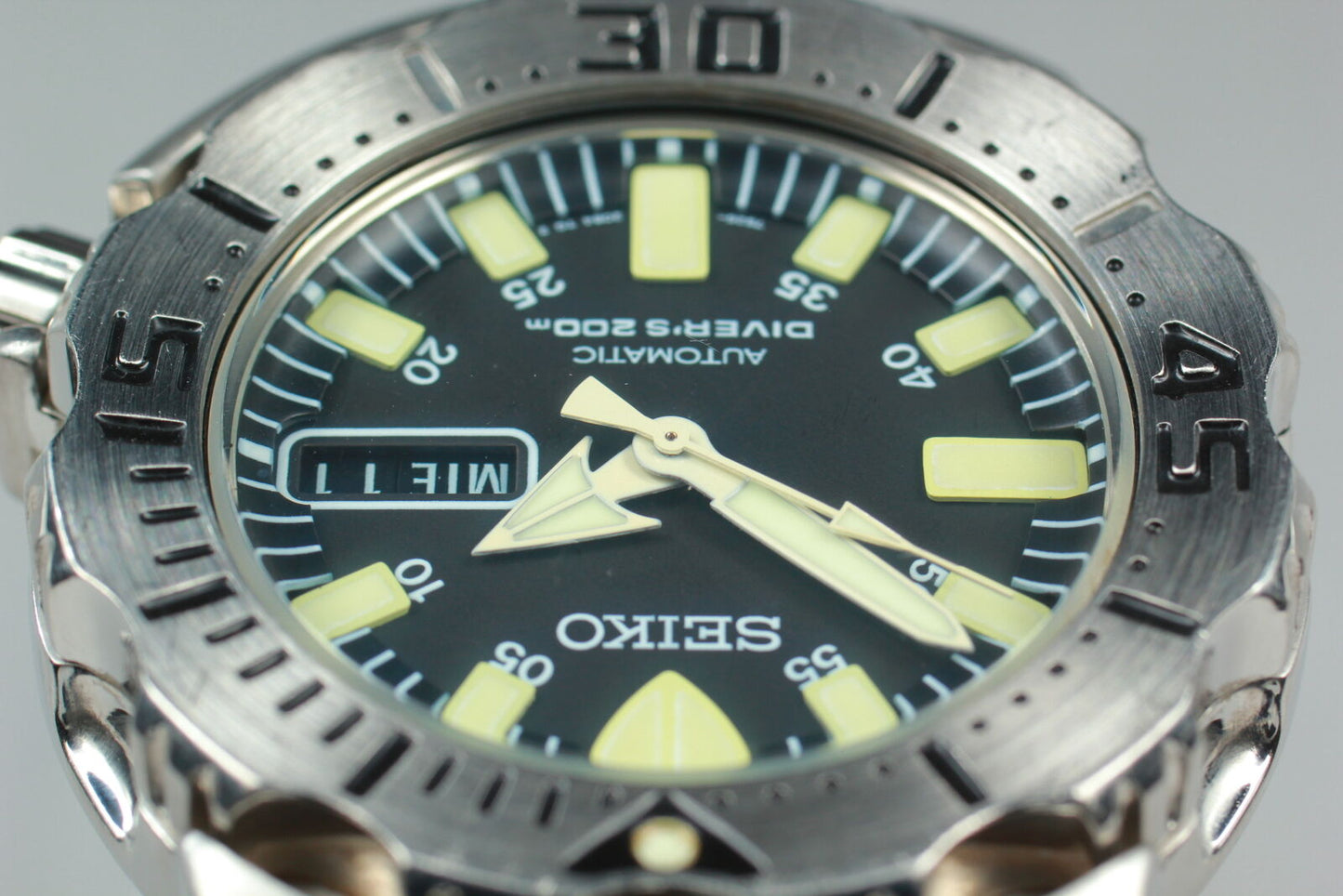 [Near MINT] SEIKO Black Monster SKX779 7S26-0350 Divers AT Watch From JAPAN