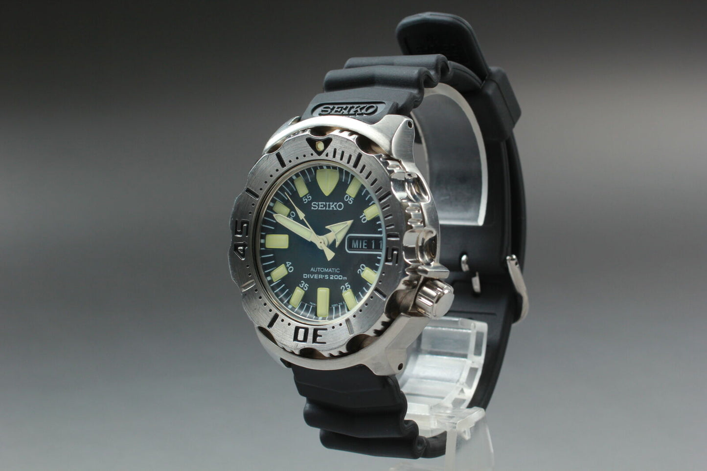 [Near MINT] SEIKO Black Monster SKX779 7S26-0350 Divers AT Watch From JAPAN