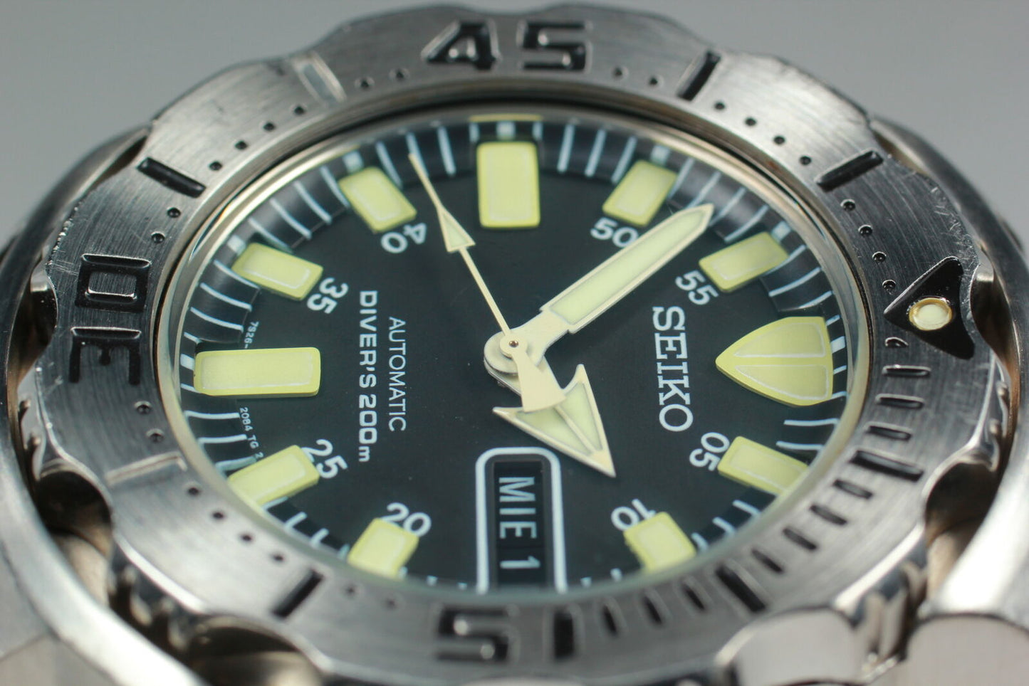 [Near MINT] SEIKO Black Monster SKX779 7S26-0350 Divers AT Watch From JAPAN