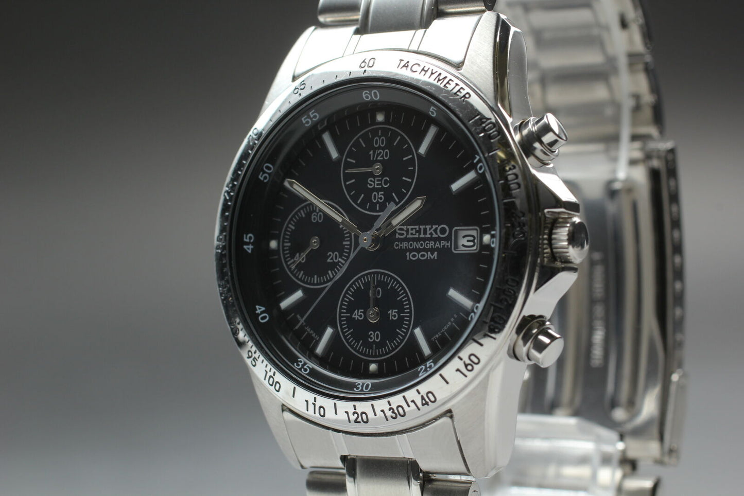 [Near MINT] Seiko 7T92-0DW0 Chronograph Quartz Men's Watch From JAPAN