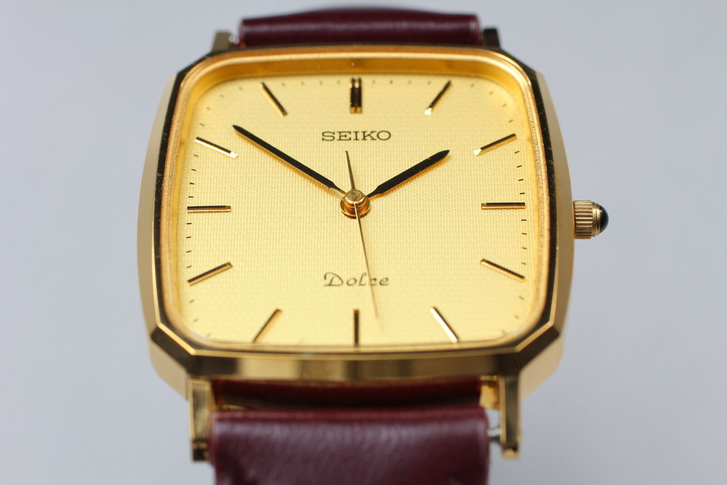 Vintage [MINT] Seiko Dolce 5E31-5A80 Gold SGP30 Square Quartz Mens Watch JAPAN