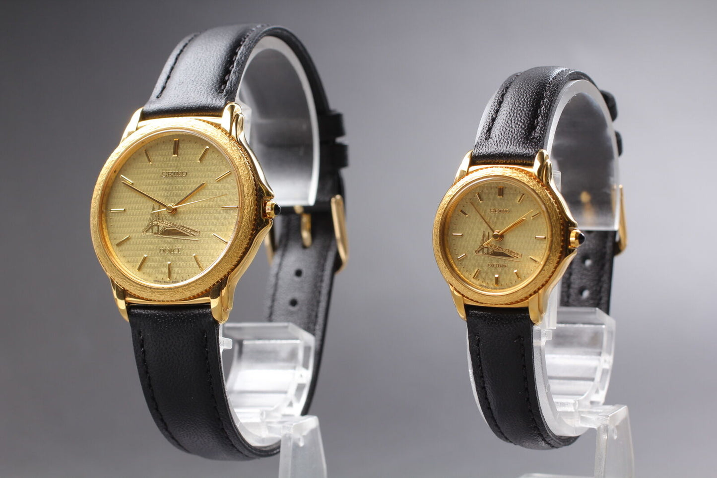 ▶️[Near MINT] Pair Watch SEIKO Dolce & Exceline 8N41-6180 GOLD Quartz From JAPAN