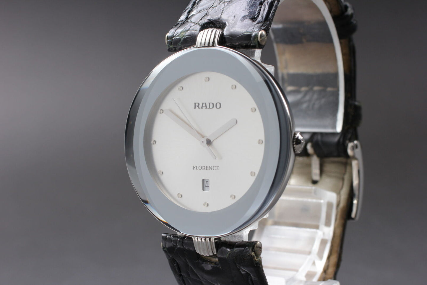 ⏯ [Near MINT] RADO Florence 152.3716.4 Silver Quartz Men's Watch From JAPAN