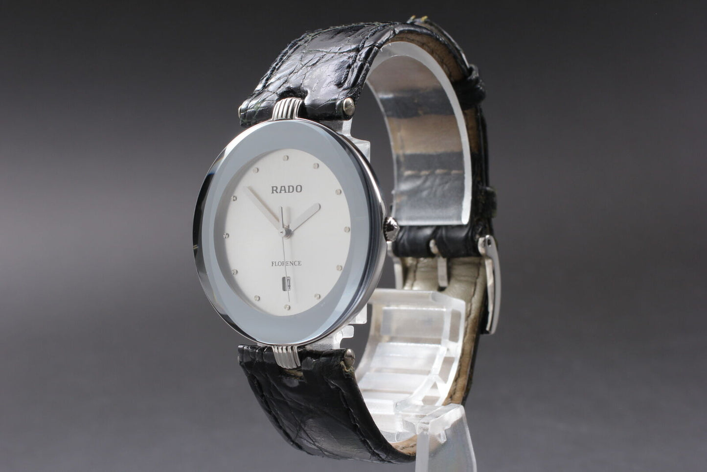 ⏯ [Near MINT] RADO Florence 152.3716.4 Silver Quartz Men's Watch From JAPAN