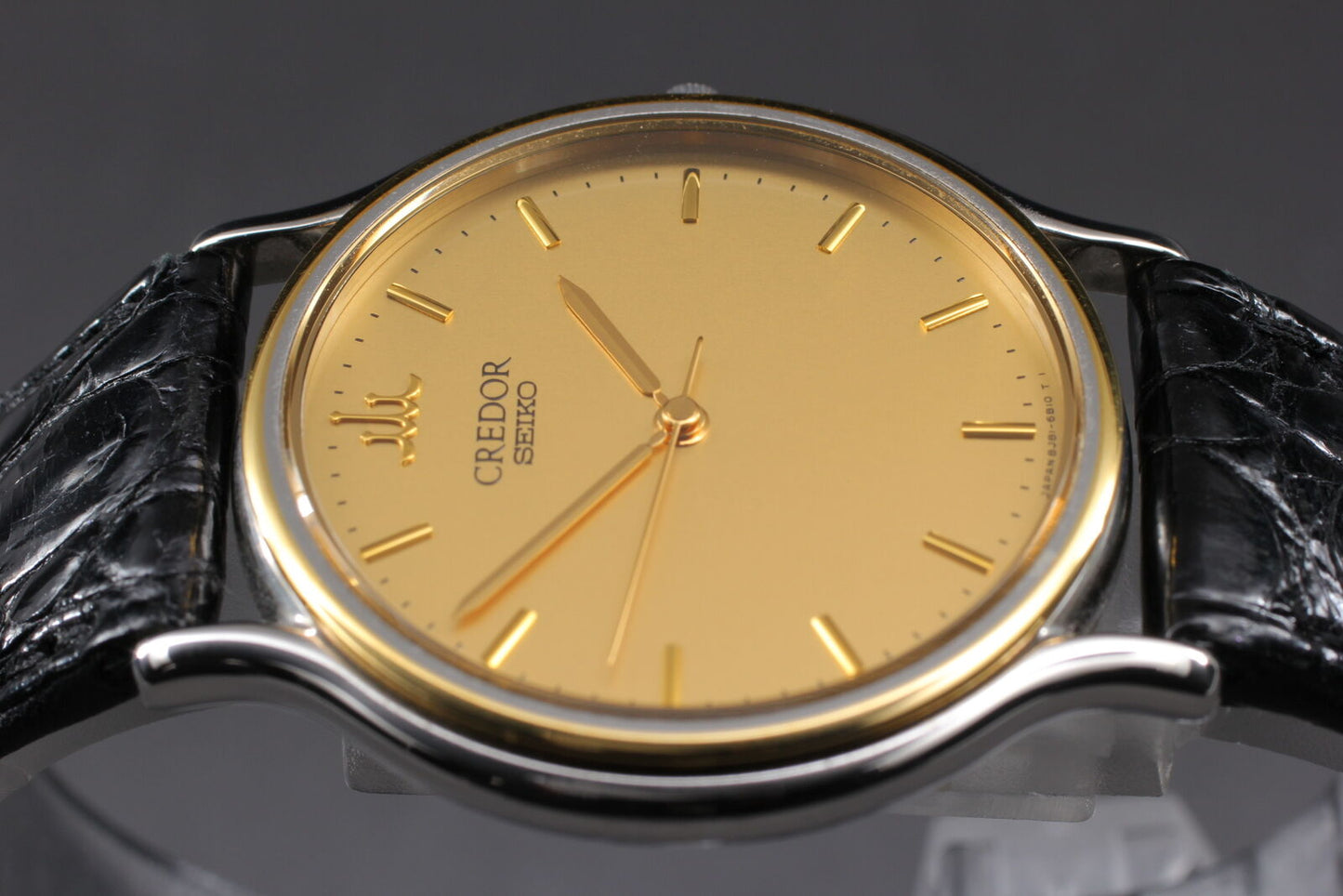 ⏯ Vintage [MINT] SEIKO CREDOR 8J81-6B00 18KT Gold Quartz Men's Watch From JAPAN