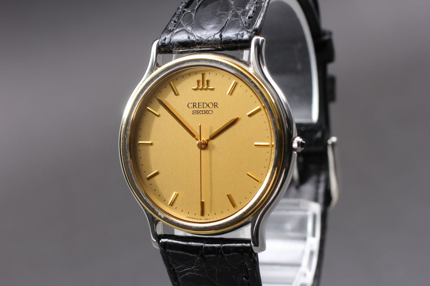 ⏯ Vintage [MINT] SEIKO CREDOR 8J81-6B00 18KT Gold Quartz Men's Watch From JAPAN