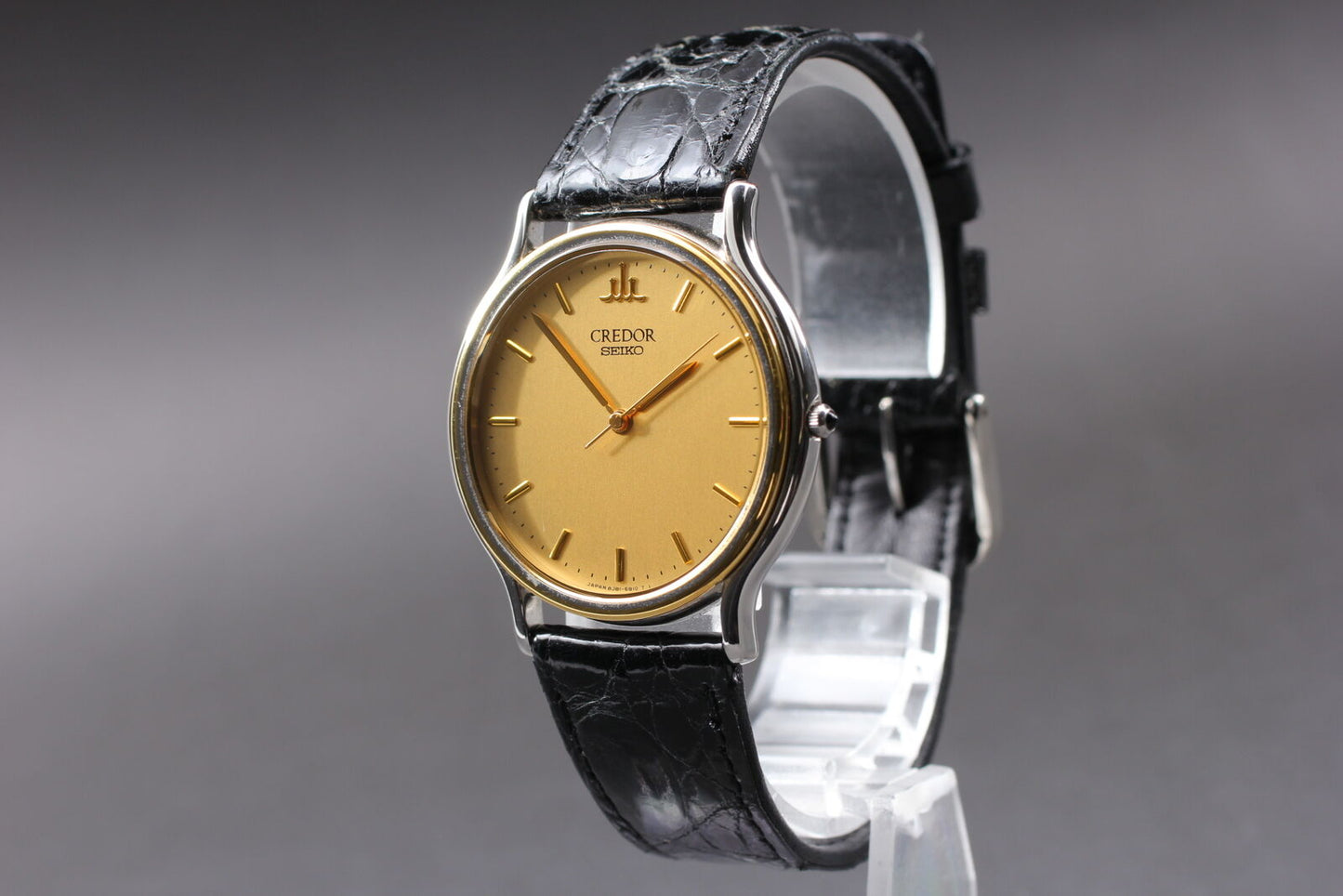 ⏯ Vintage [MINT] SEIKO CREDOR 8J81-6B00 18KT Gold Quartz Men's Watch From JAPAN