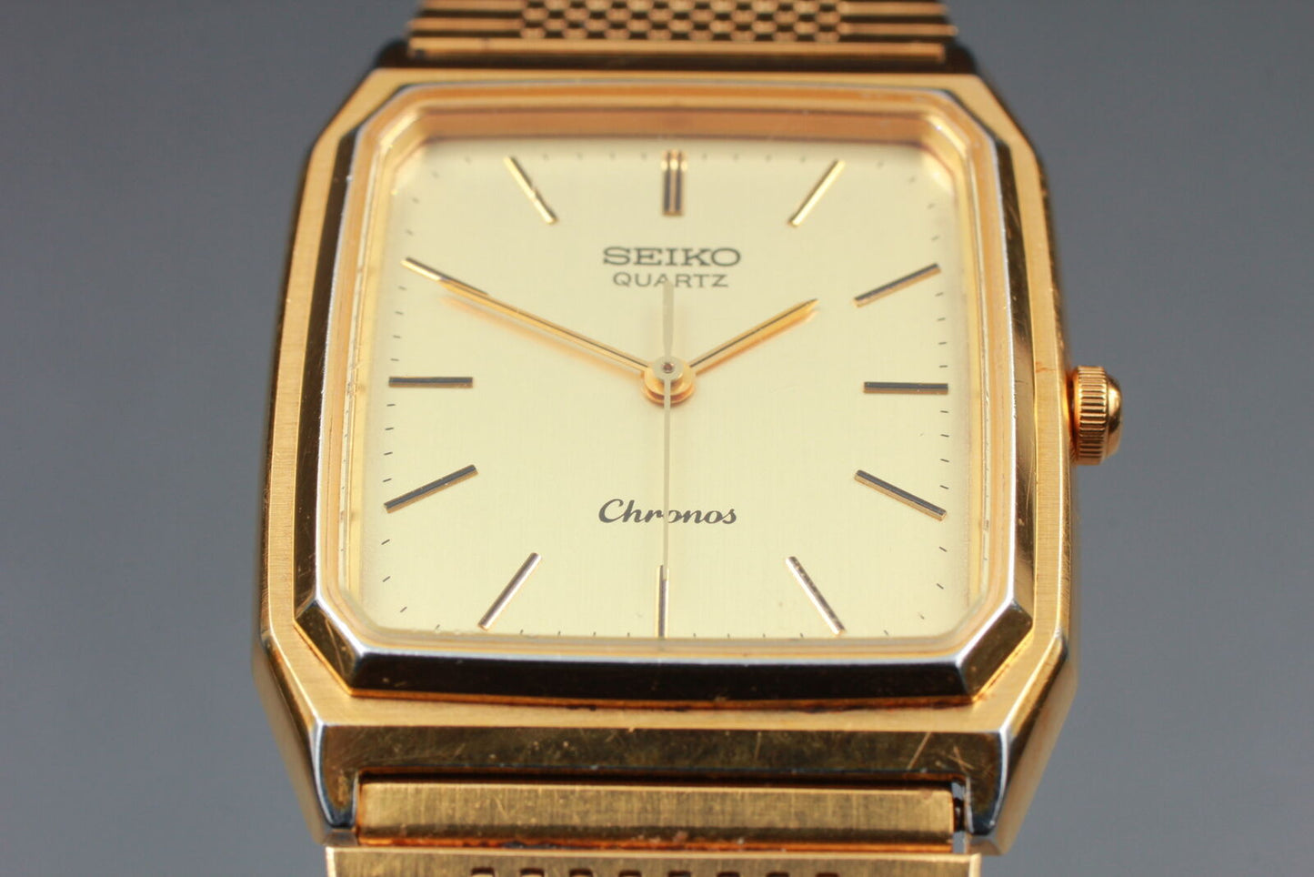 ⏯ Vintage [Exc+5] Seiko Chronos 9021-5130 Gold Quartz Men's Watch From JAPAN