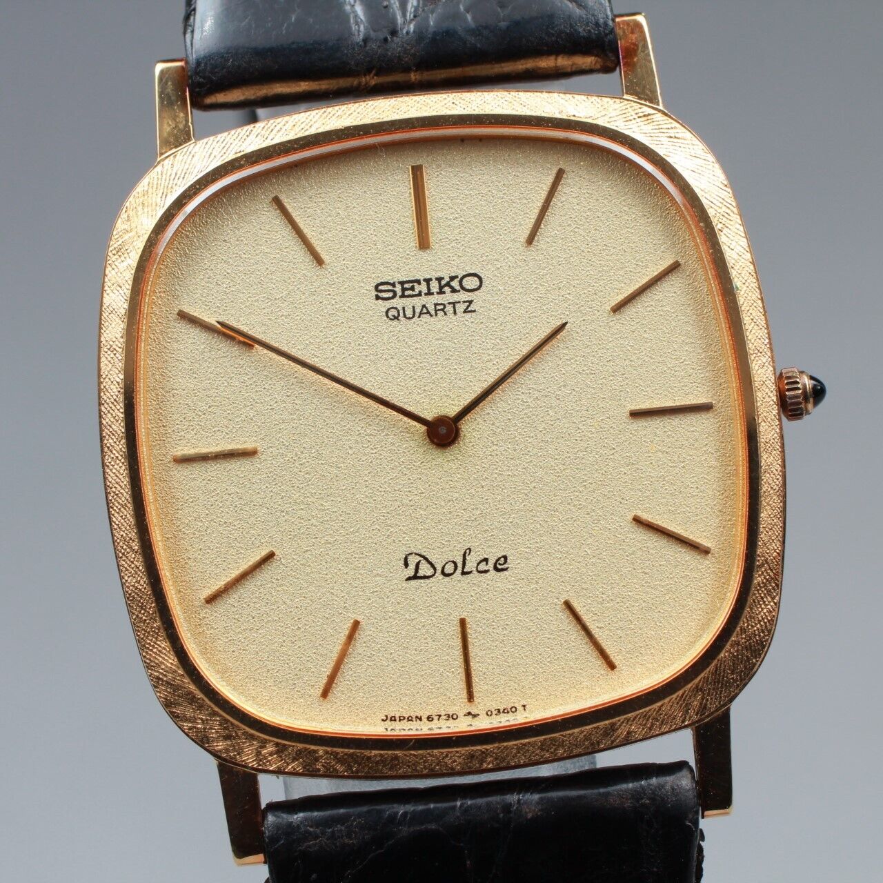 ⏯ Vintage [Near MINT] Seiko Dolce 6730-5170 SGP30 Gold Quartz Men's Watch JAPAN