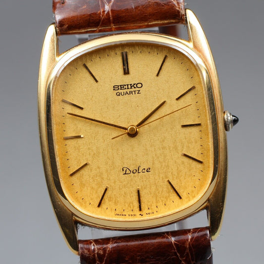 ⏯ 1981 [Near MINT] Seiko Dolce 5931-5460 SGP30 Quartz Men's Watch From JAPAN