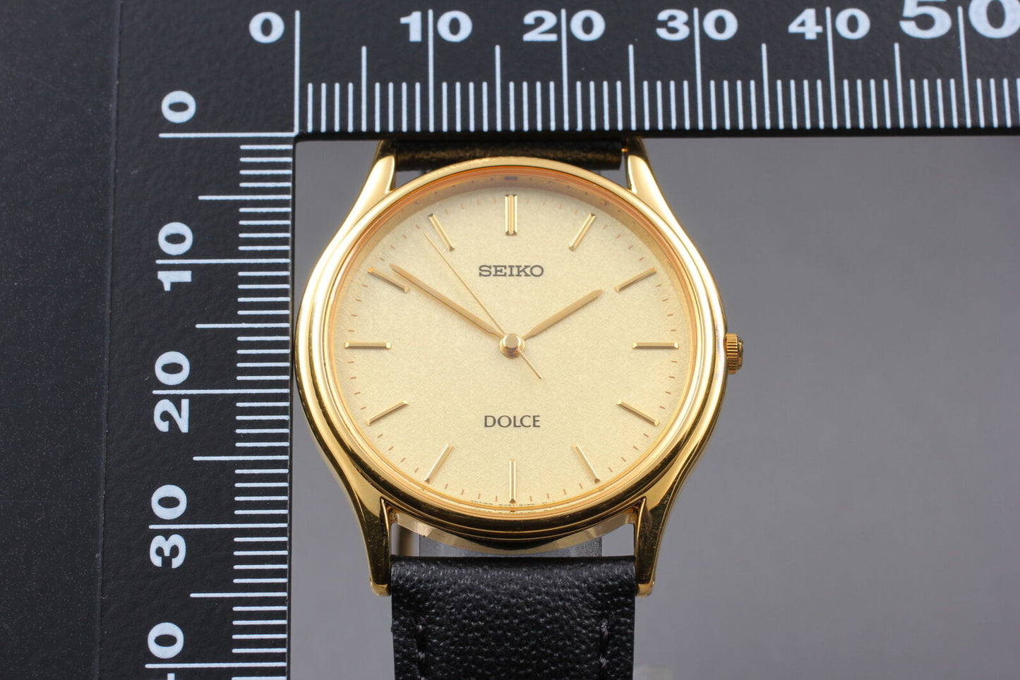 ⏯ Vintage [Near MINT] Seiko Dolce 8J41-6100 Gold Quartz Men's Watch From JAPAN