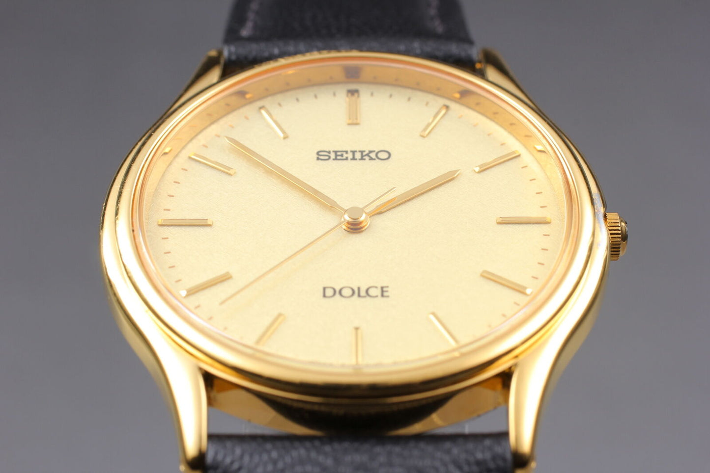 ⏯ Vintage [Near MINT] Seiko Dolce 8J41-6100 Gold Quartz Men's Watch From JAPAN