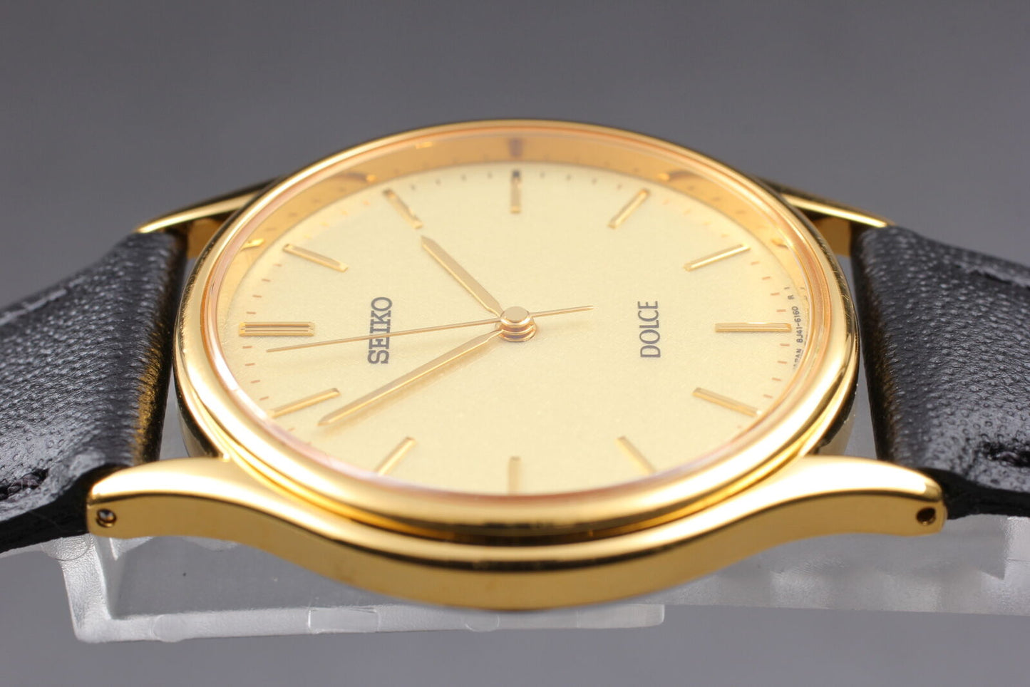 ⏯ Vintage [Near MINT] Seiko Dolce 8J41-6100 Gold Quartz Men's Watch From JAPAN