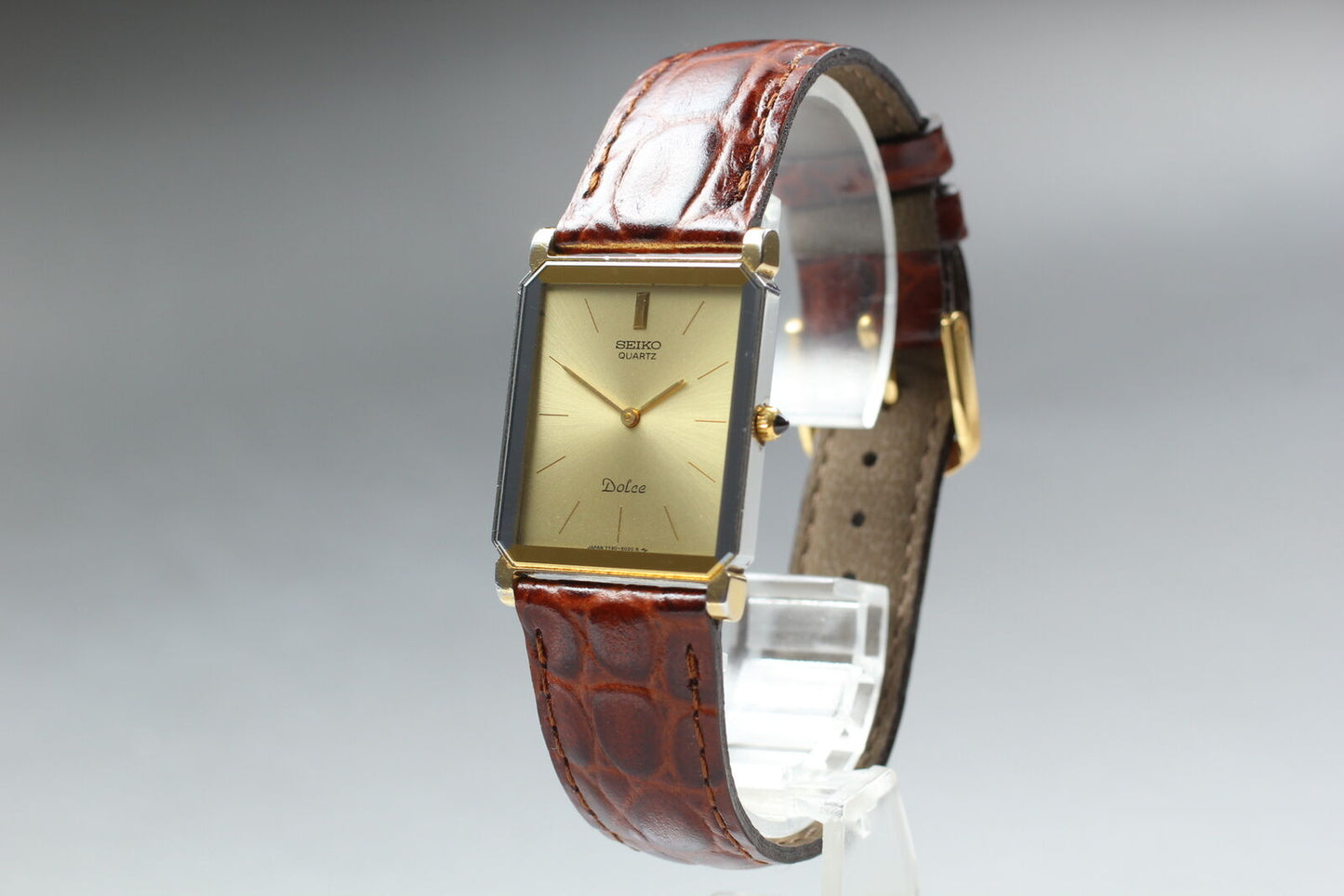 ⏯ 1985 [Near MINT] SEIKO Dolce 7730-5020 Quartz Gold Men's Watch From JAPAN