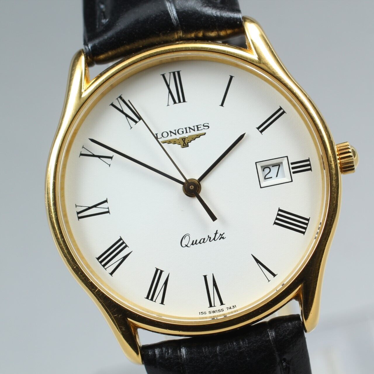 ⏯ [Near MINT] LONGINES Grande Classique 7431 L156.4 Quartz Men's Watch JAPAN