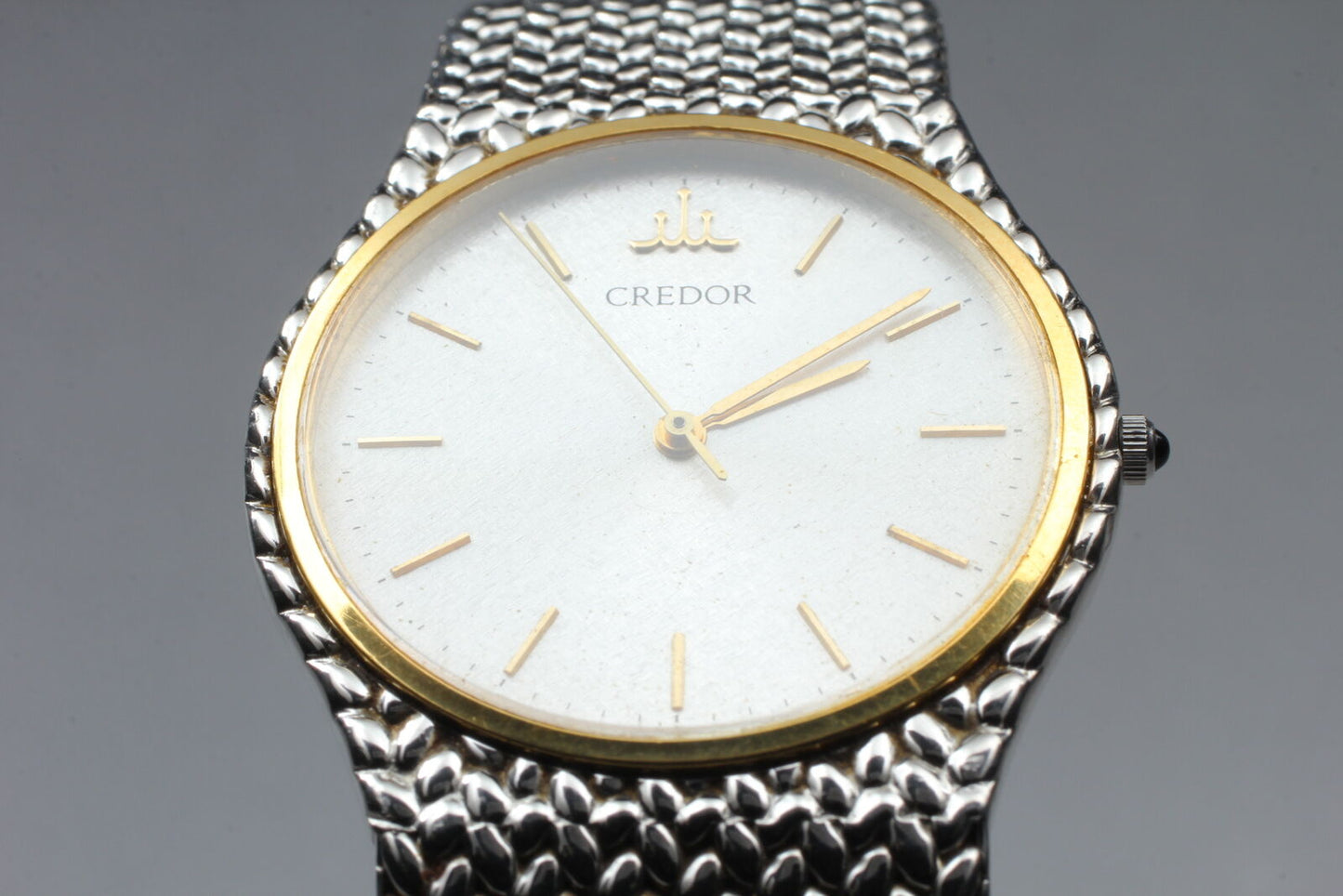 ⏯ [Near MINT] SEIKO Credor 7771-6050 Quartz Mens Watch (About 16.3cm band) JAPAN