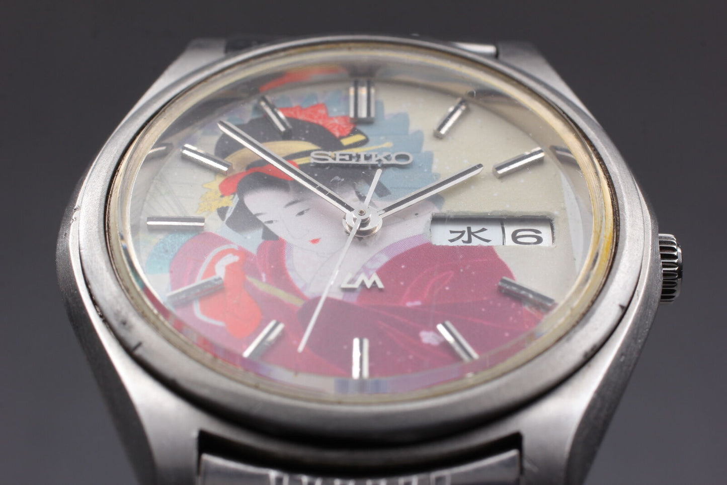 ⏯ Vintage [Near MINT] SEIKO LORD MATIC LM 5606-7070 UKIYOE 23J AT Watch JAPAN